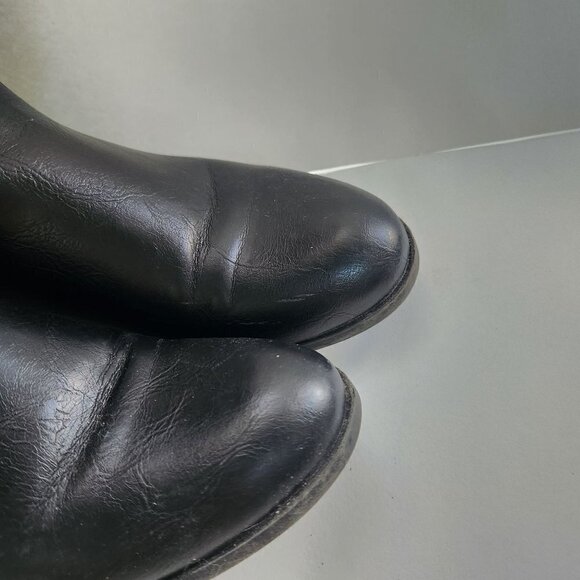 Unisa Untriplee-J Knee High Black Leather Riding Boots Size 7.5 - Picture 4 of 8